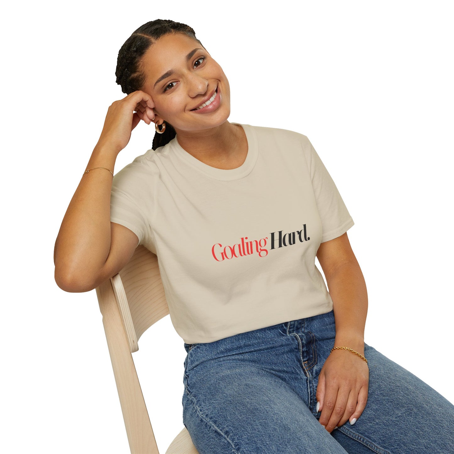 Goaling Hard - Unisex T-Shirt - TAN