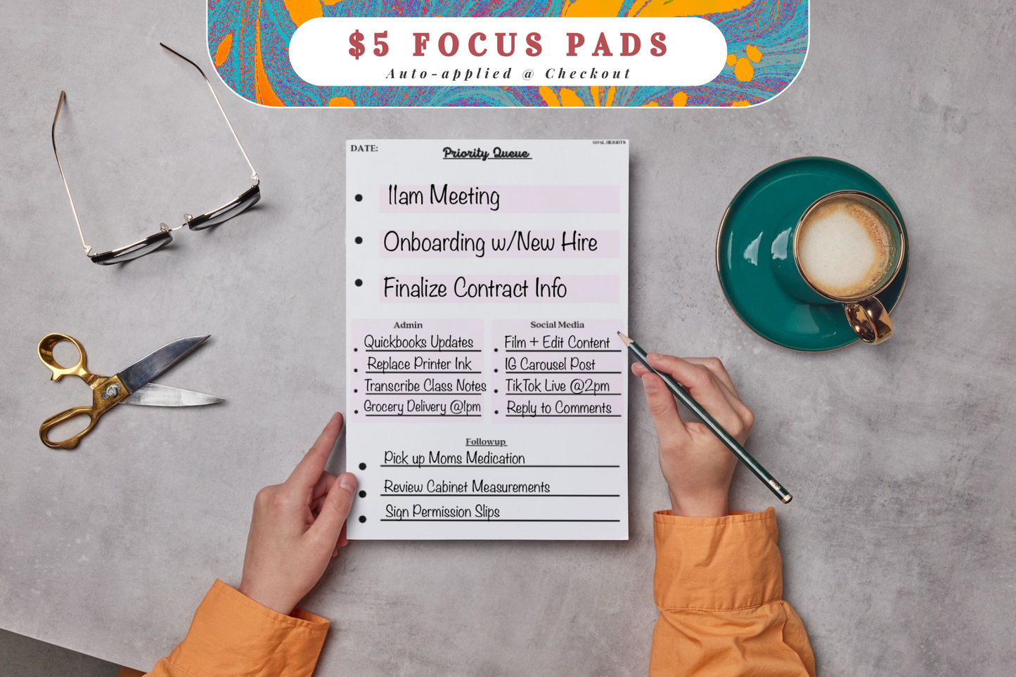 Ultimate Focus Pad - Tare-Away