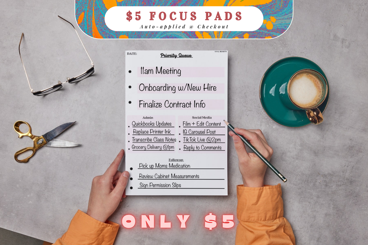 Ultimate Focus Pad - Tare-Away