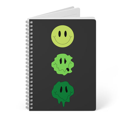 Cara sonriente derretida [VERDE] - Cuaderno, A5