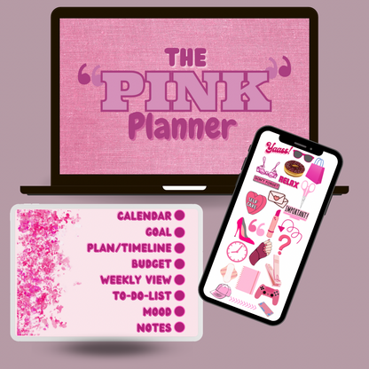 The Pink Pack - Paquete de pegatinas y planificador digital