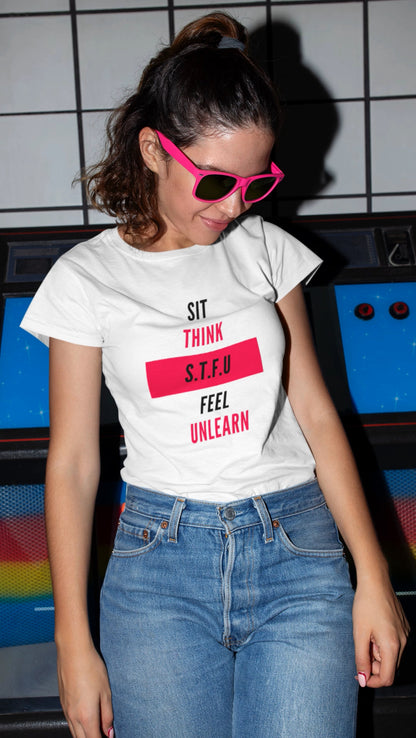 S.T.F.U. T-Shirt Unisex - WHITE