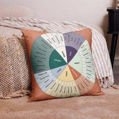 Emotions Wheel - [Peach] Pillow