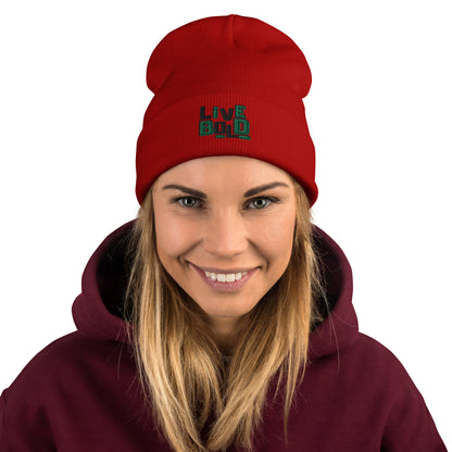 Live Bold - Embroidered Beanie (RED)