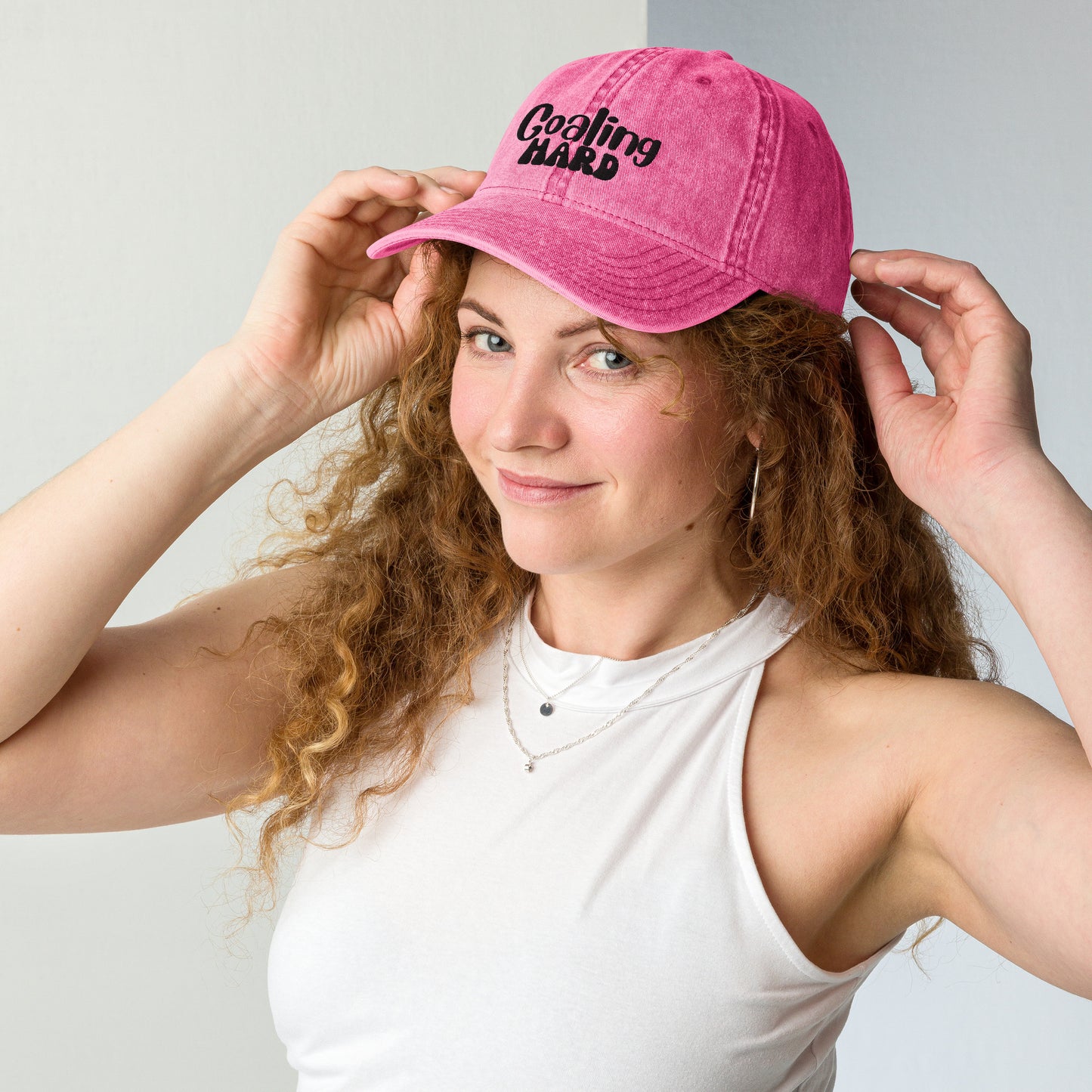 Goaling Hard - PINK Vintage Cap