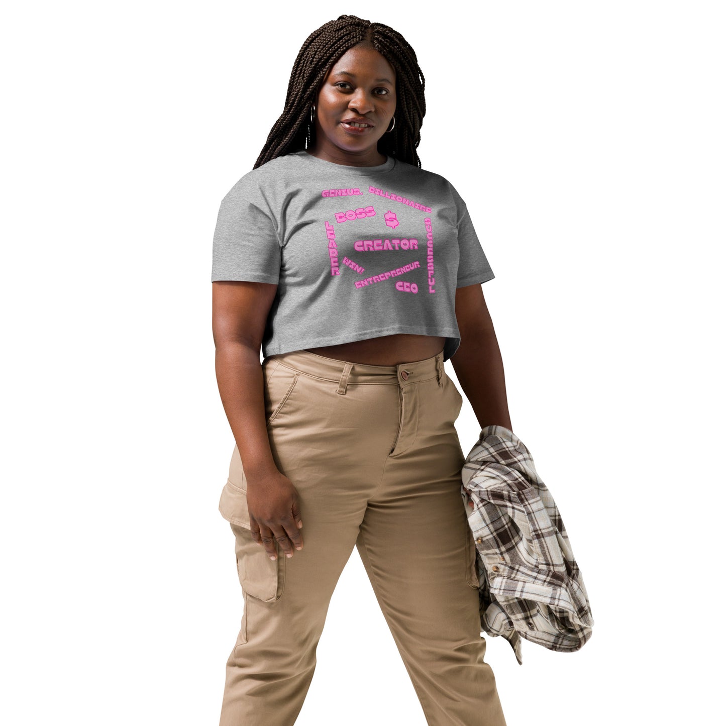 Affirmations - [Gray] - Crop Tee